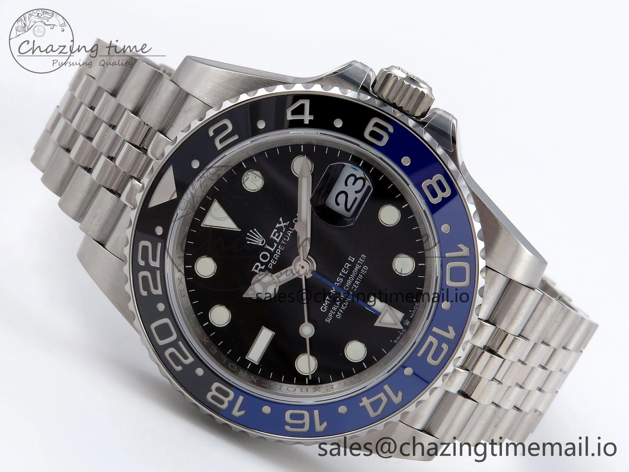 GMT-Master II 126710 BLNR 904L QF 1:1 Best Edition on Jubilee Bracelet SH3285 V Stretchable 1212