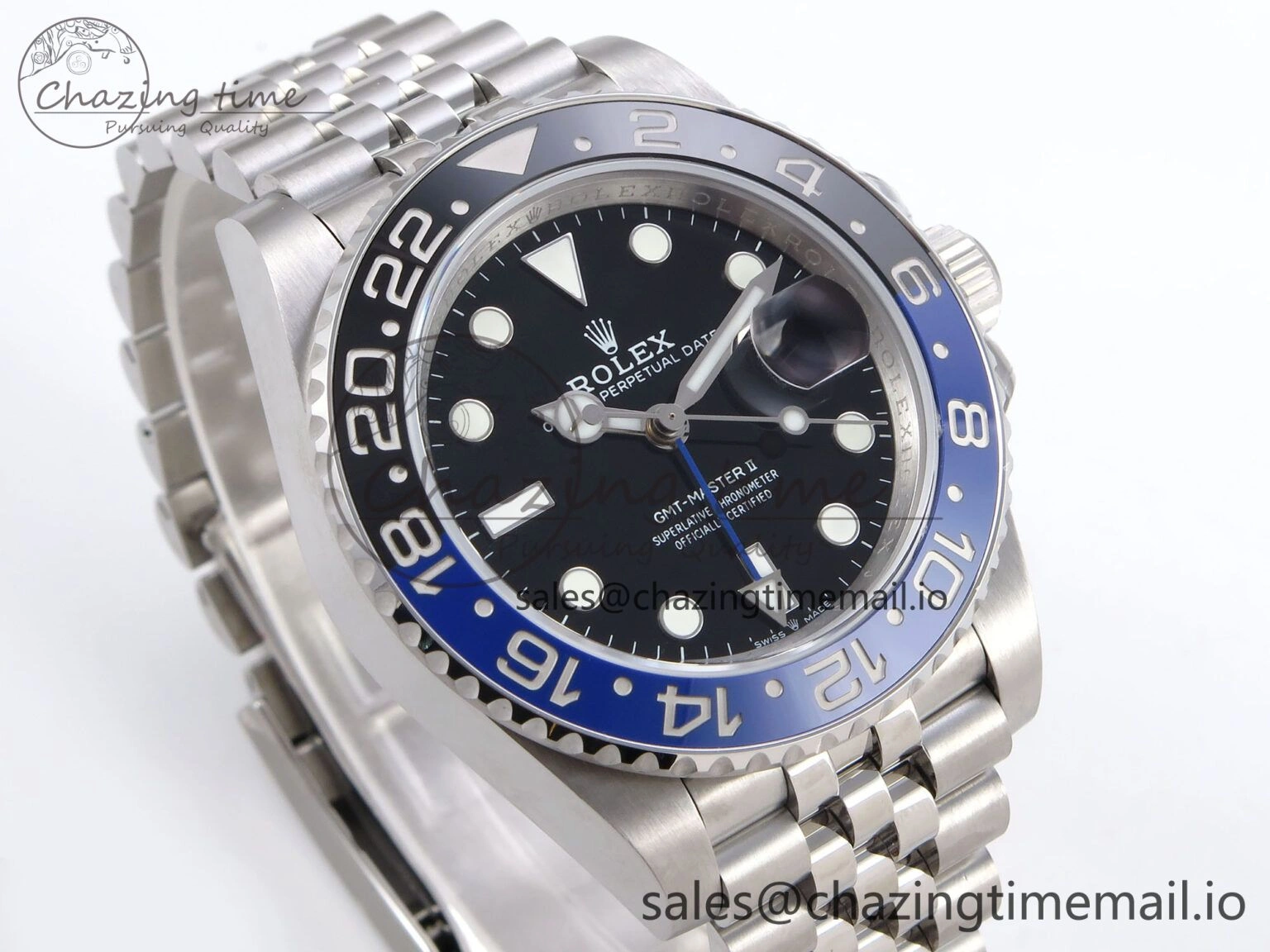 GMT-Master II 126710 BLNR 904L QF 1:1 Best Edition on Jubilee Bracelet SH3285 V Stretchable 1212