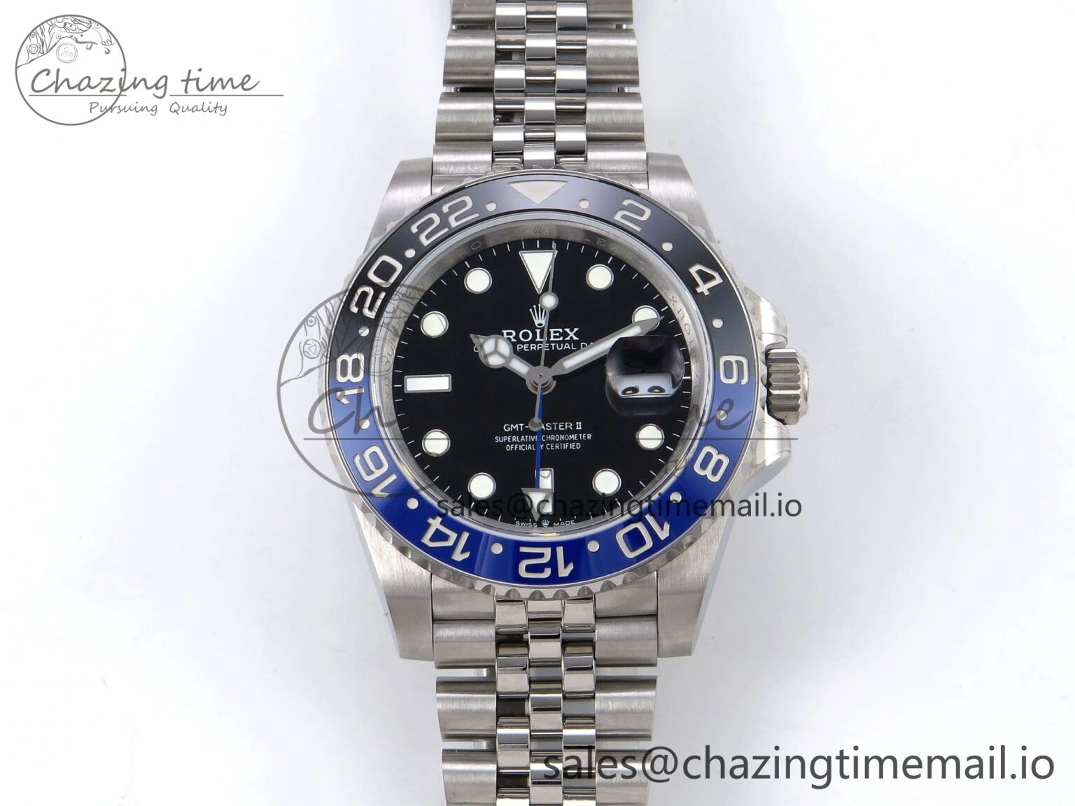 GMT-Master II 126710 BLNR 904L QF 1:1 Best Edition on Jubilee Bracelet SH3285 V Stretchable 1212