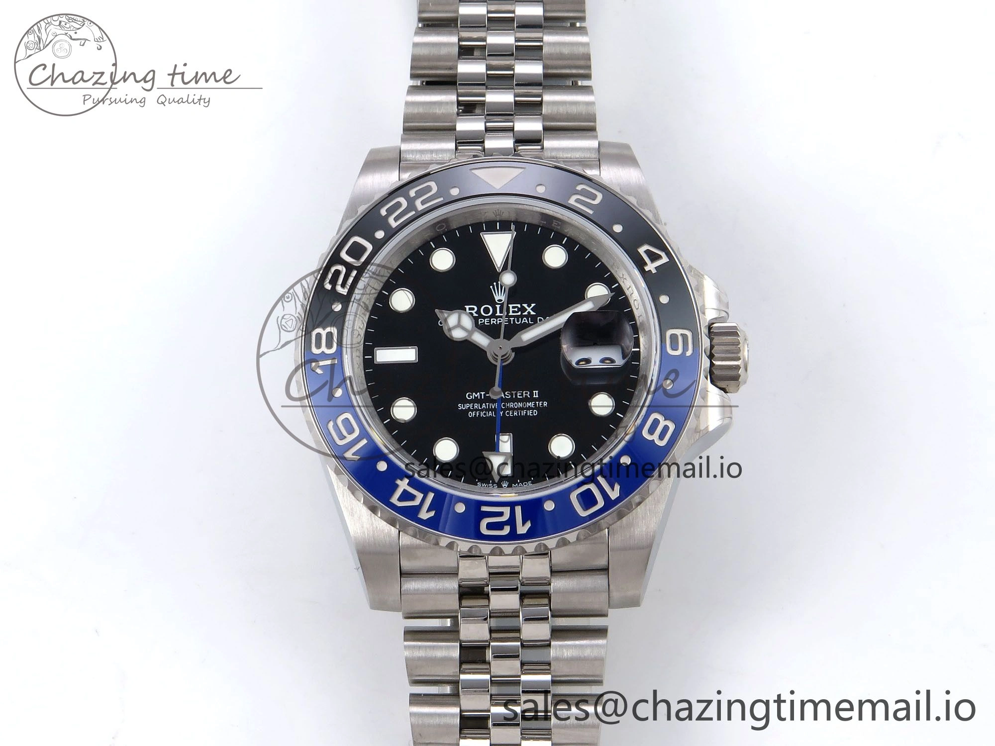 GMT-Master II 126710 BLNR 904L QF 1:1 Best Edition on Jubilee Bracelet SH3285 V Stretchable 1212
