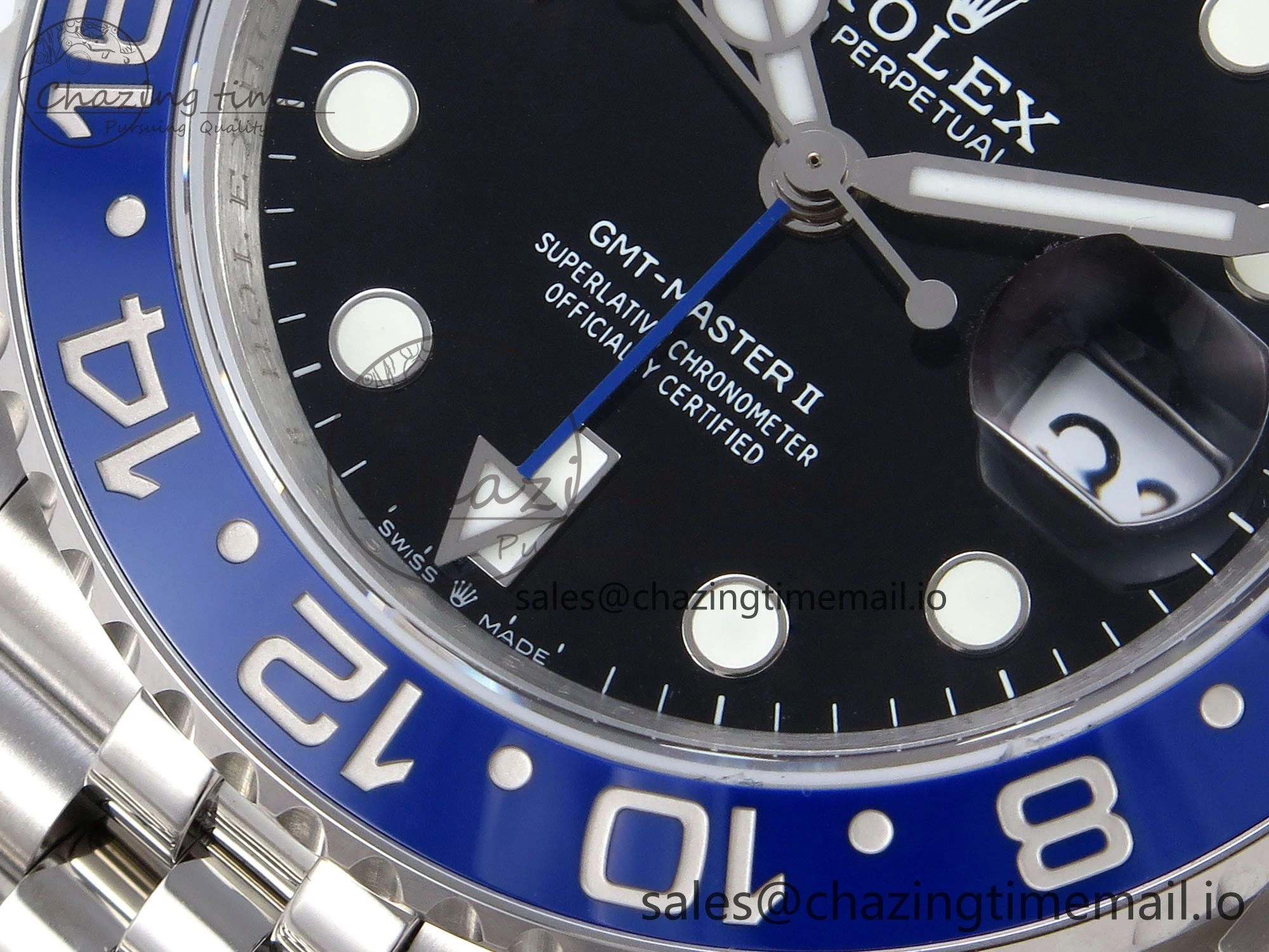 GMT-Master II 126710 BLNR 904L QF 1:1 Best Edition on Jubilee Bracelet SH3285 V Stretchable 1212
