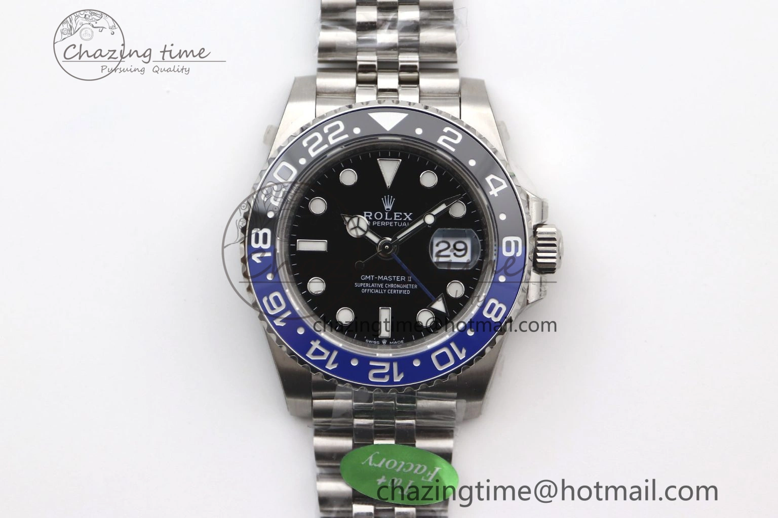 Youthful GMT Master II 126710 BLNR 904L SS TW+ Best Edition on Jubilee Bracelet VR3285 CHS 1978