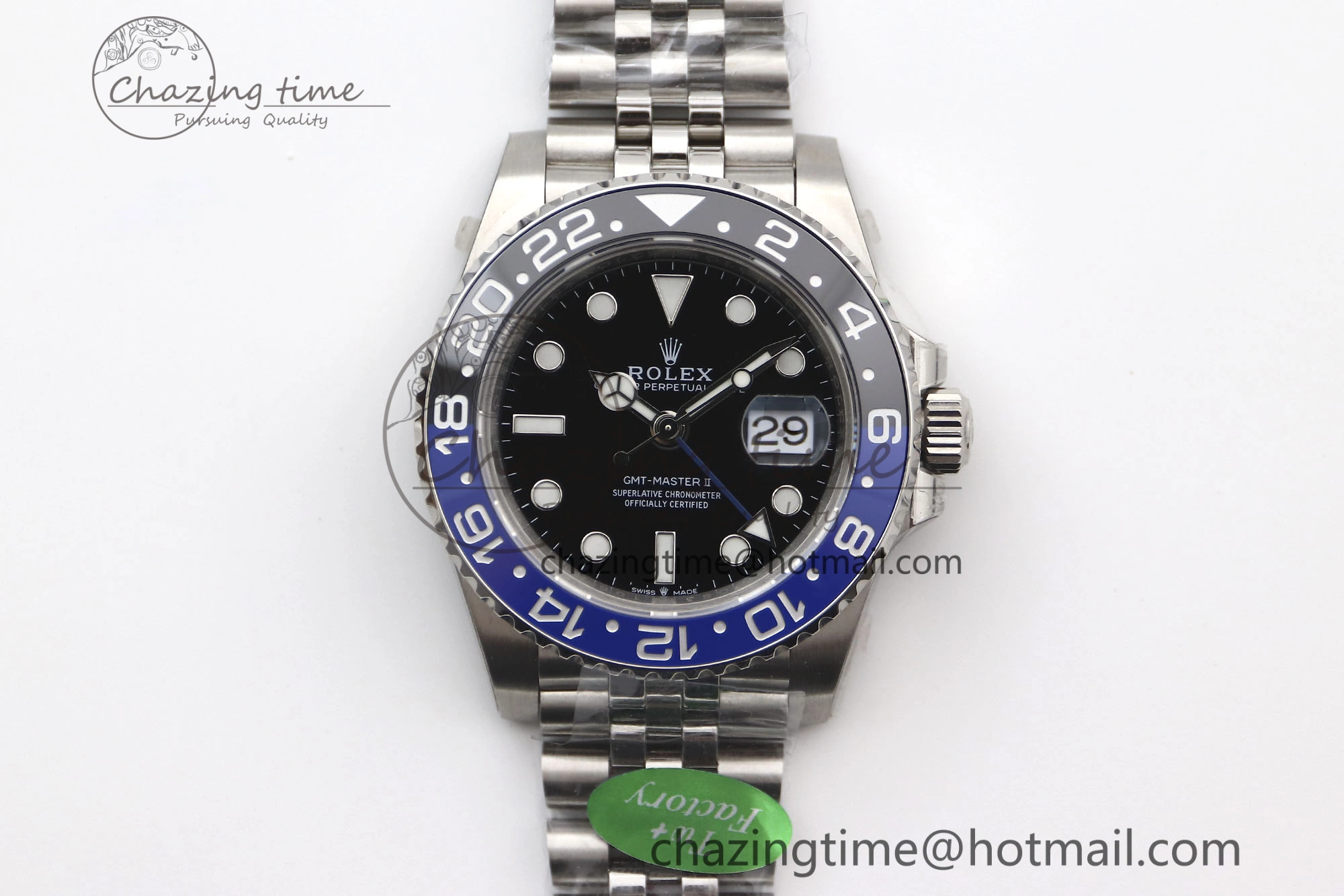 Youthful GMT Master II 126710 BLNR 904L SS TW+ Best Edition on Jubilee Bracelet VR3285 CHS 1978