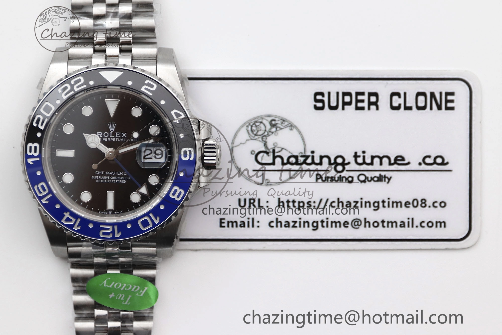 Youthful GMT Master II 126710 BLNR 904L SS TW+ Best Edition on Jubilee Bracelet VR3285 CHS 1978