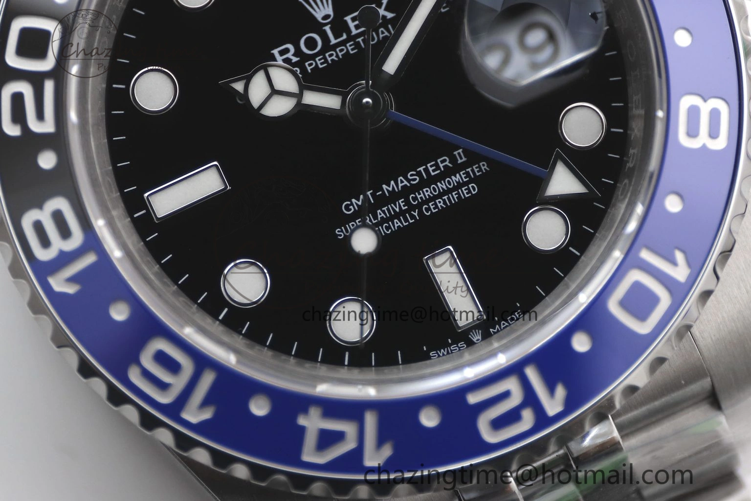 Youthful GMT Master II 126710 BLNR 904L SS TW+ Best Edition on Jubilee Bracelet VR3285 CHS 1978