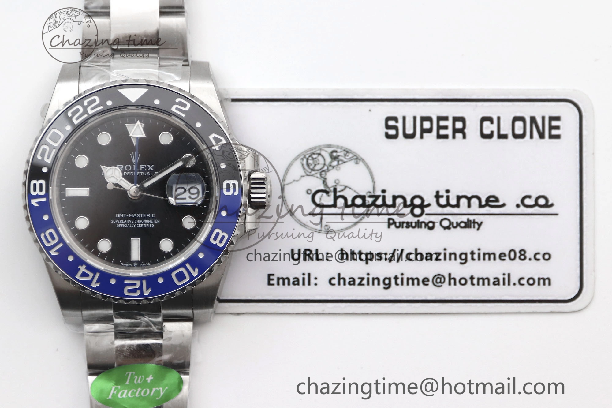 GMT Master II 126710 BLNR 904L SS TW+ Best Edition on Oyster Bracelet VR3285 CHS Fashionable 1979