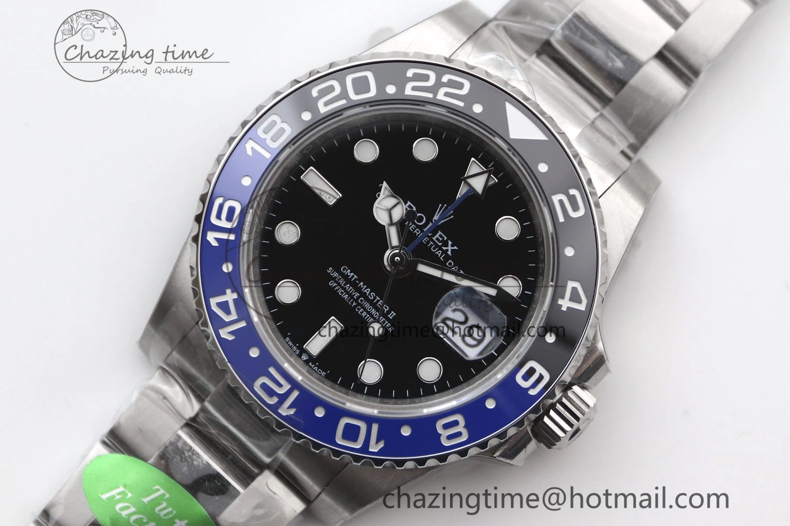 GMT Master II 126710 BLNR 904L SS TW+ Best Edition on Oyster Bracelet VR3285 CHS Fashionable 1979