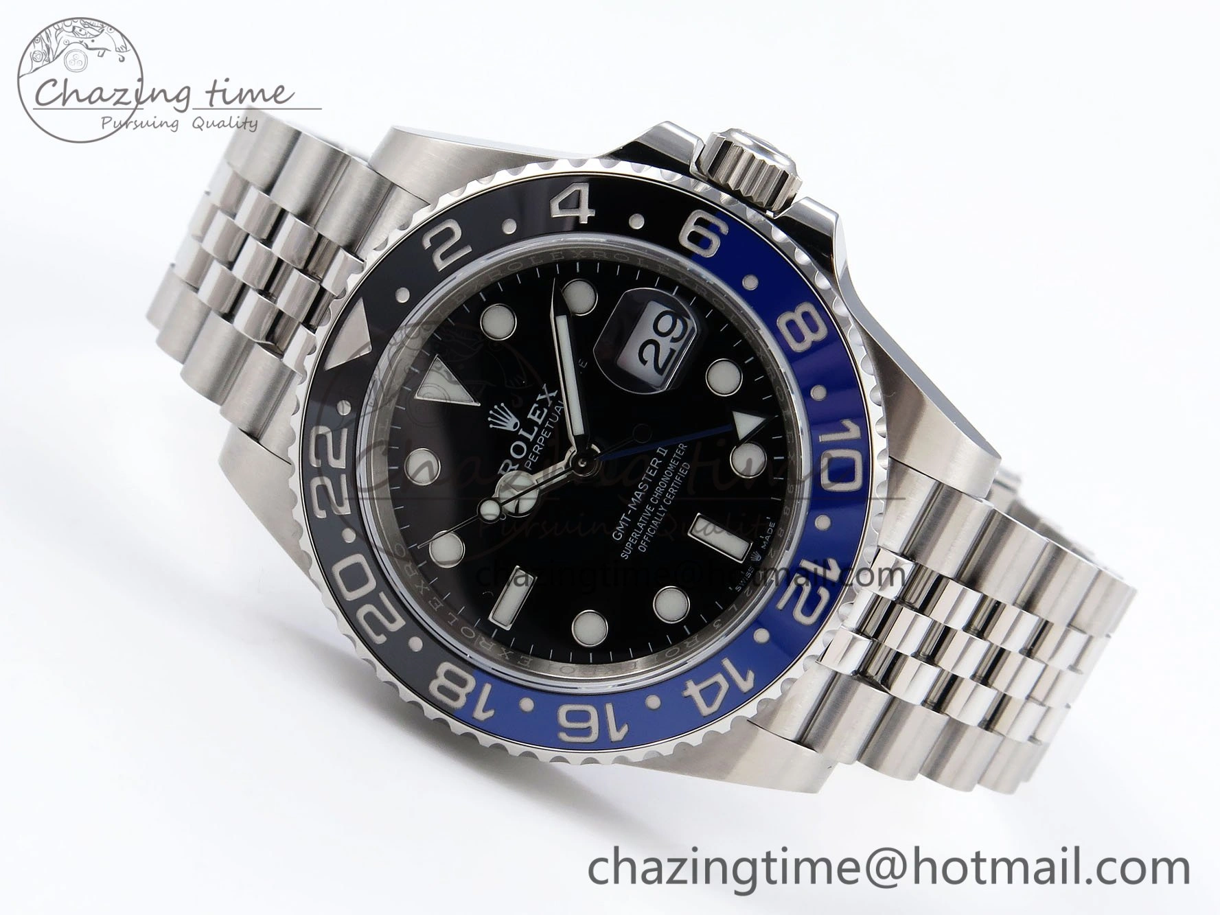 GMT-Master II 126710 BLNR 904L Steel VSF 1:1 Best Edition VR3285 (Correct Hand Stack) SunProtective 1656