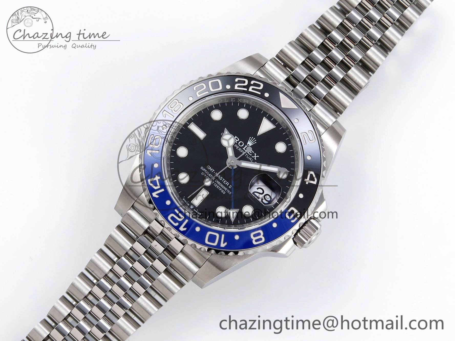GMT-Master II 126710 BLNR 904L Steel VSF 1:1 Best Edition VR3285 (Correct Hand Stack) SunProtective 1656