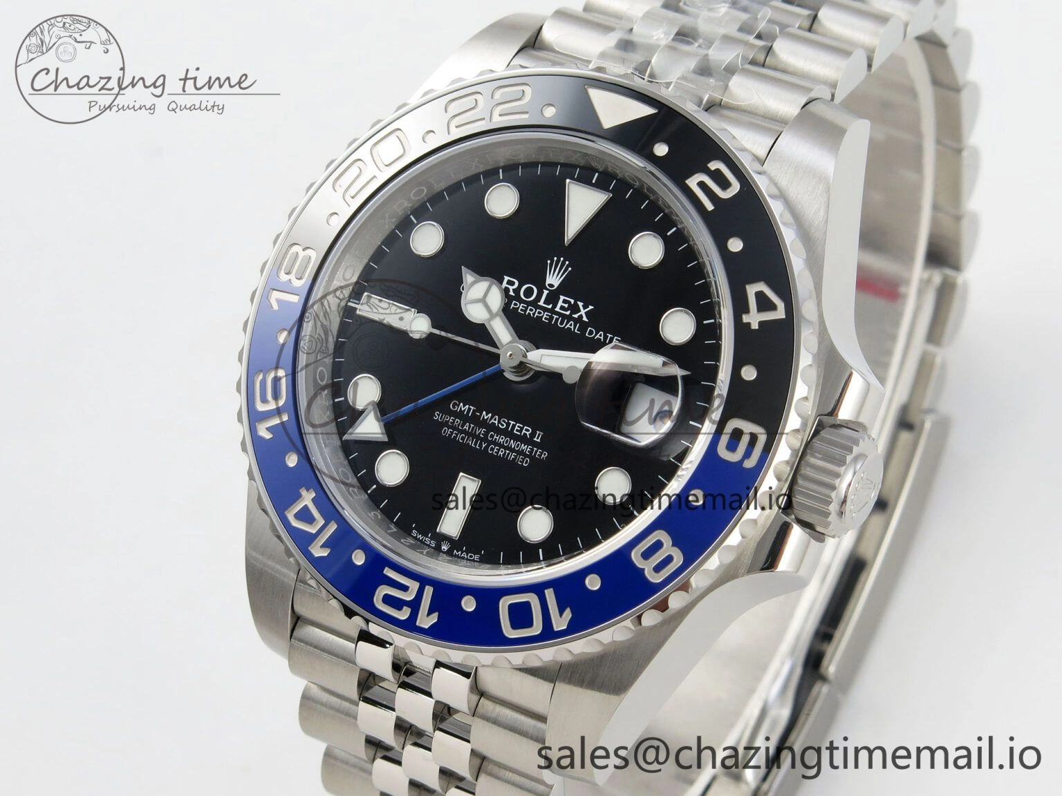 GMT-Master II 126710 BLNR 904L Steel VSF 1:1 Best Edition on Jubilee Bracelet DD3285 CHS V FlexibleFit 27