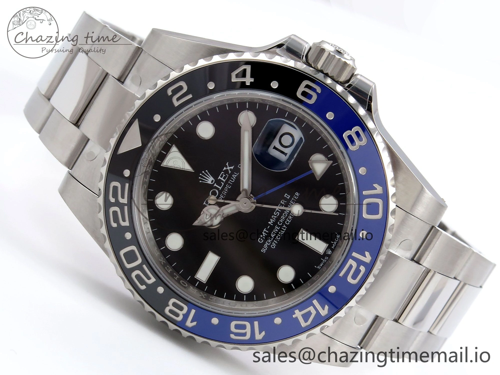 GMT-Master II 126710 BLNR 904L THBF 1:1 Best Edition on Oyster Bracelet SH3285 CHS Effortless 957