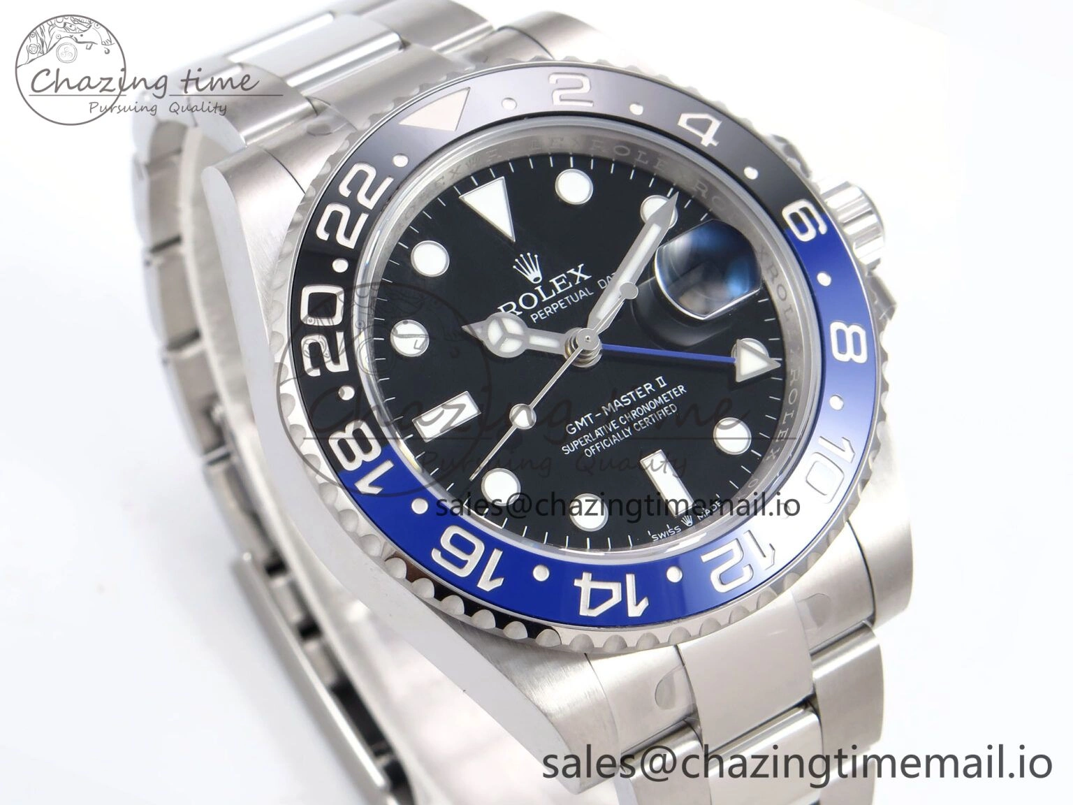 GMT-Master II 126710 BLNR 904L THBF 1:1 Best Edition on Oyster Bracelet SH3285 CHS Effortless 957