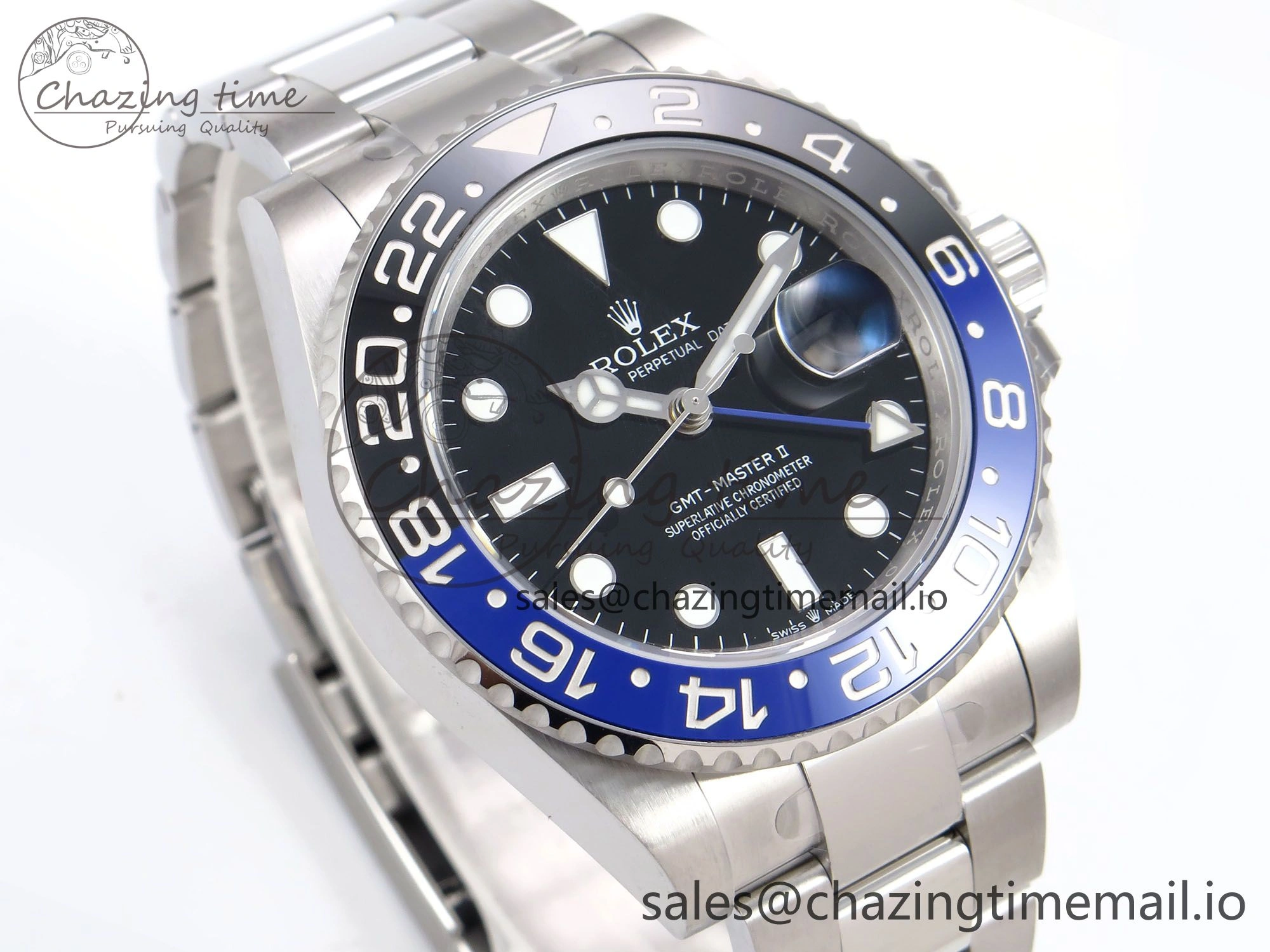 GMT-Master II 126710 BLNR 904L THBF 1:1 Best Edition on Oyster Bracelet SH3285 CHS Effortless 957