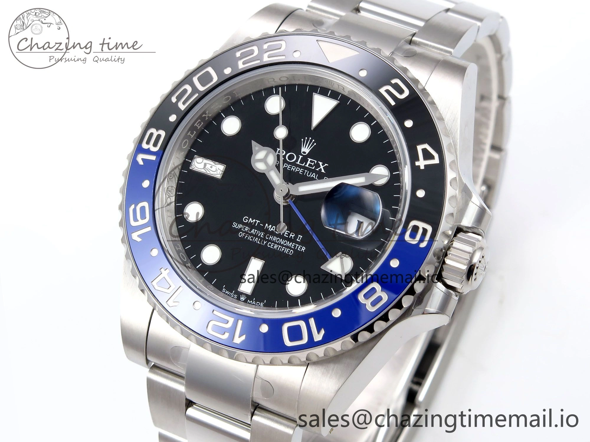 GMT-Master II 126710 BLNR 904L THBF 1:1 Best Edition on Oyster Bracelet SH3285 CHS Effortless 957