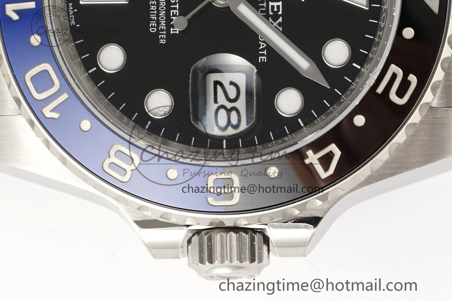 GMT Master II 126710 BLNR Batman 904L SS C+F 1:1 Best Edition Black Dial on Jubilee Bracelet SH3285 CHS StreetReady 1956