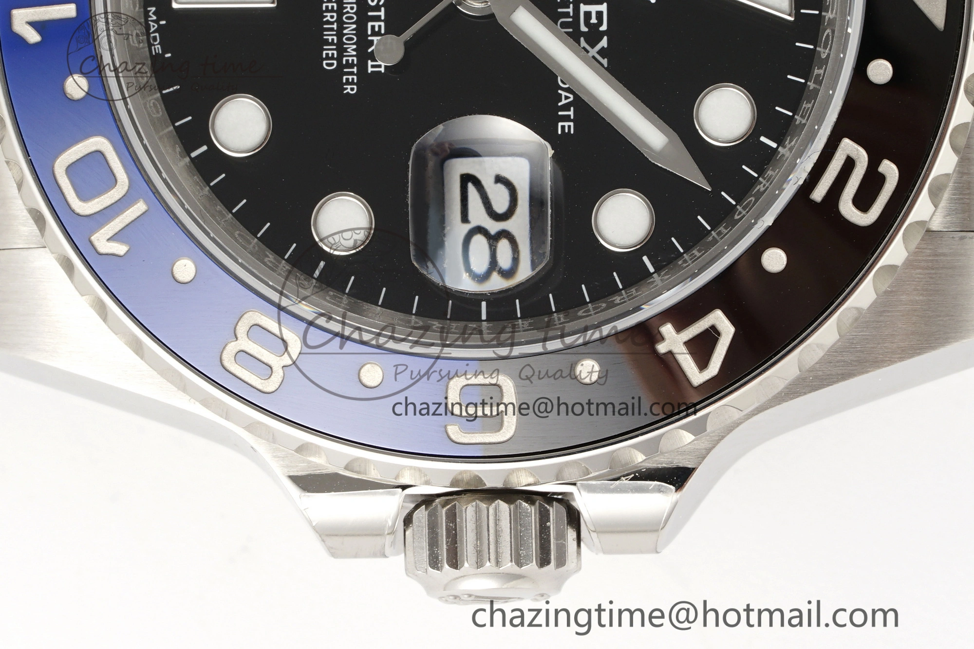 GMT Master II 126710 BLNR Batman 904L SS C+F 1:1 Best Edition Black Dial on Jubilee Bracelet SH3285 CHS StreetReady 1956