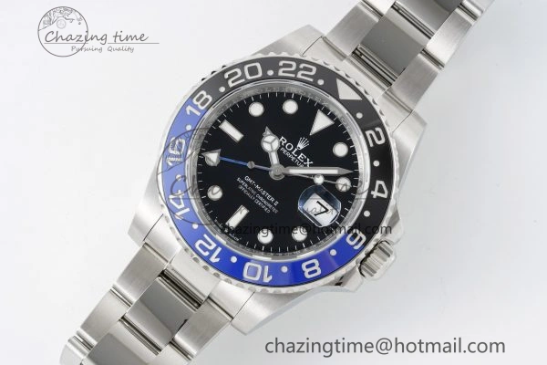 WrinkleFree GMT Master II 126710 BLNR Batman 904L SS C+F 1:1 Best Edition Black Dial on Oyster Bracelet VR3285 CHS 2249