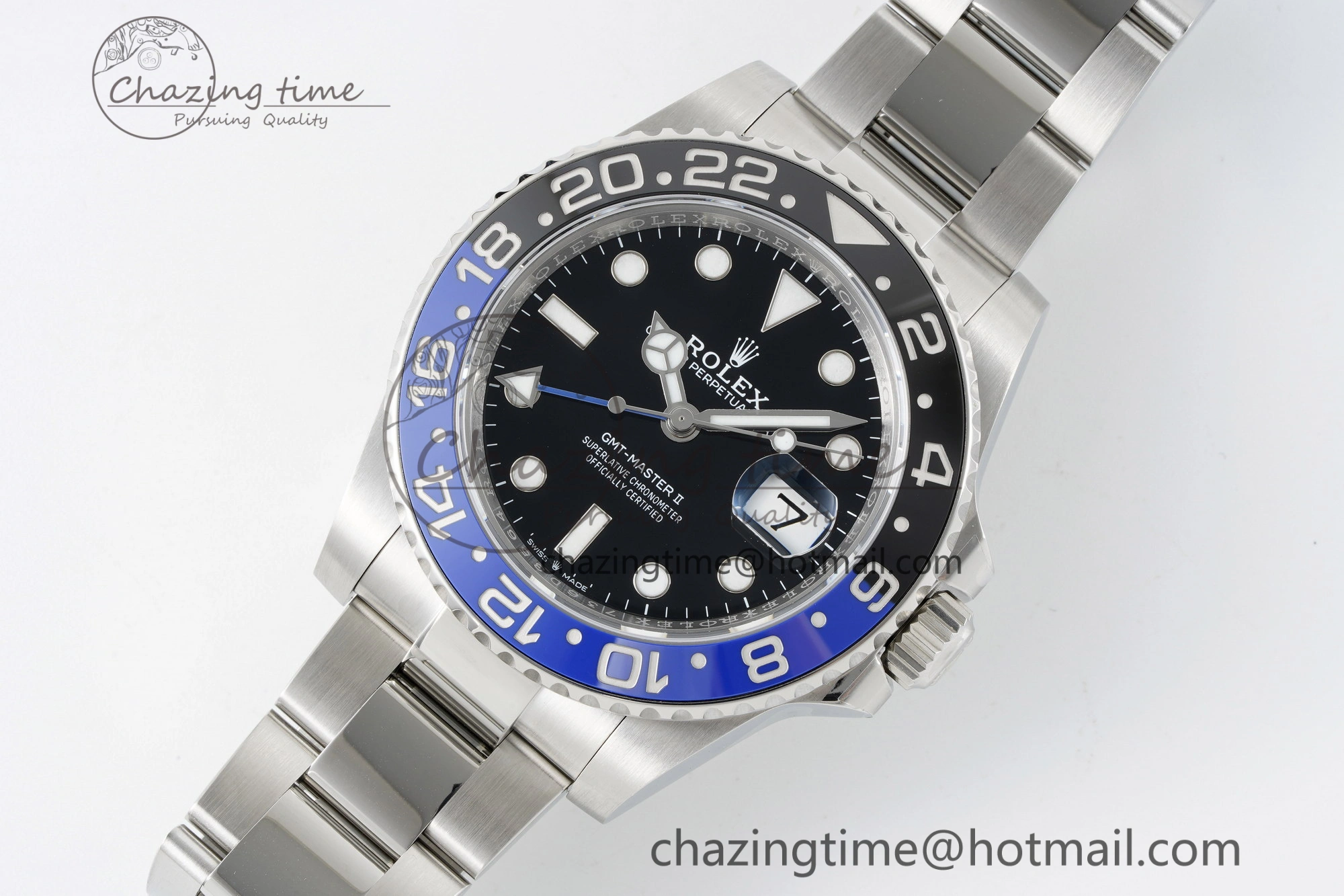 WrinkleFree GMT Master II 126710 BLNR Batman 904L SS C+F 1:1 Best Edition Black Dial on Oyster Bracelet VR3285 CHS 2249