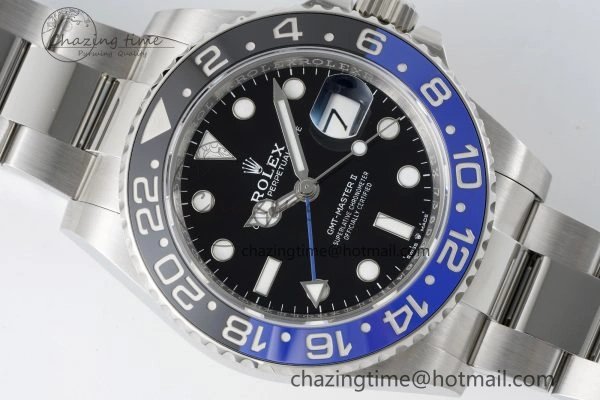 WrinkleFree GMT Master II 126710 BLNR Batman 904L SS C+F 1:1 Best Edition Black Dial on Oyster Bracelet VR3285 CHS 2249
