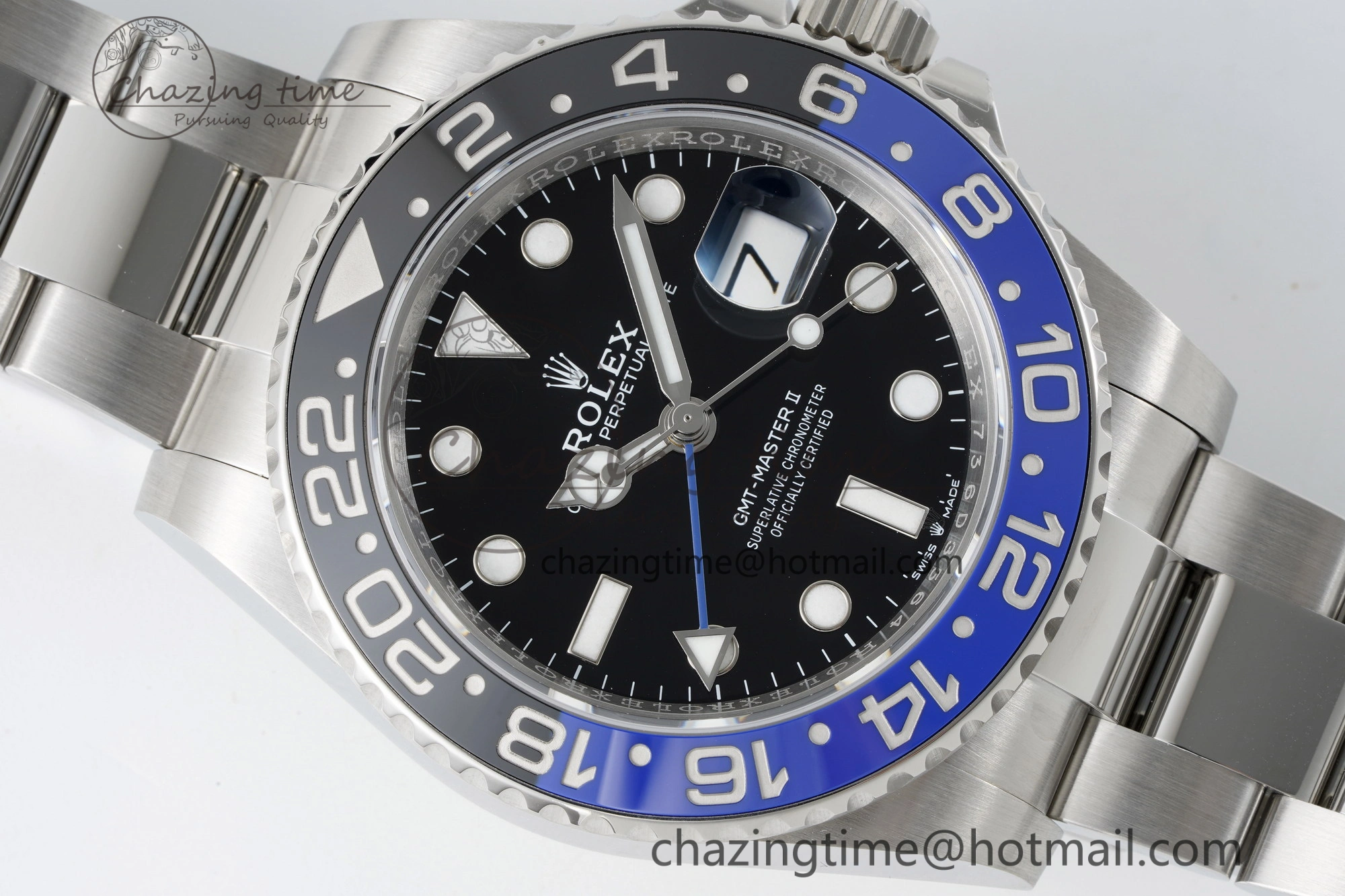WrinkleFree GMT Master II 126710 BLNR Batman 904L SS C+F 1:1 Best Edition Black Dial on Oyster Bracelet VR3285 CHS 2249