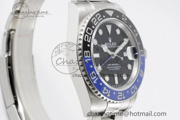 WrinkleFree GMT Master II 126710 BLNR Batman 904L SS C+F 1:1 Best Edition Black Dial on Oyster Bracelet VR3285 CHS 2249