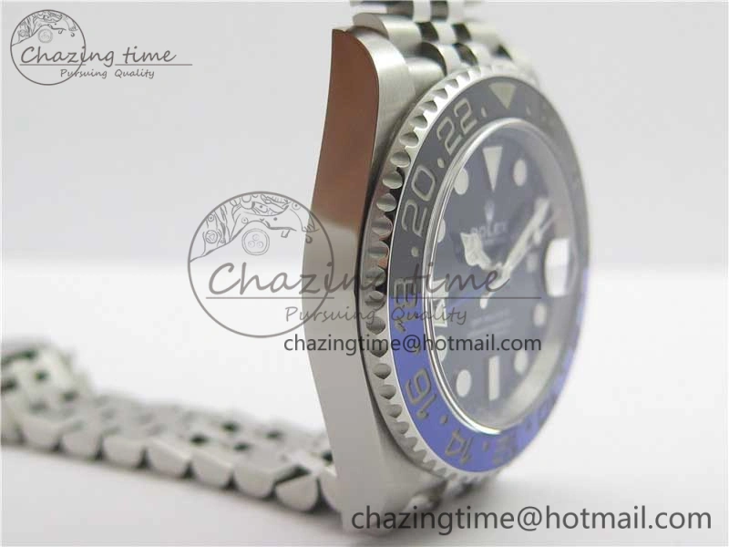 GMT Master II 126710 BLNR Batman 904L SS Noob 1:1 Best Edition on Bracelet A3285 (Correct Hand Stack) SunProtective 3161