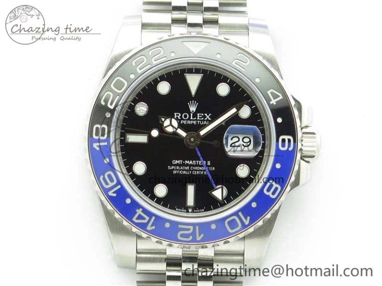 GMT Master II 126710 BLNR Black Blue Ceramic 316L Steel Bp Maker 1:1 Best Edition on SS Bracelet SA Trendsetting 2965