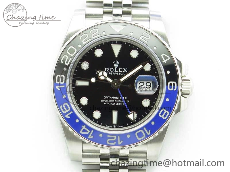 GMT Master II 126710 BLNR Black Blue Ceramic 316L Steel Bp Maker 1:1 Best Edition on SS Bracelet SA Trendsetting 2965
