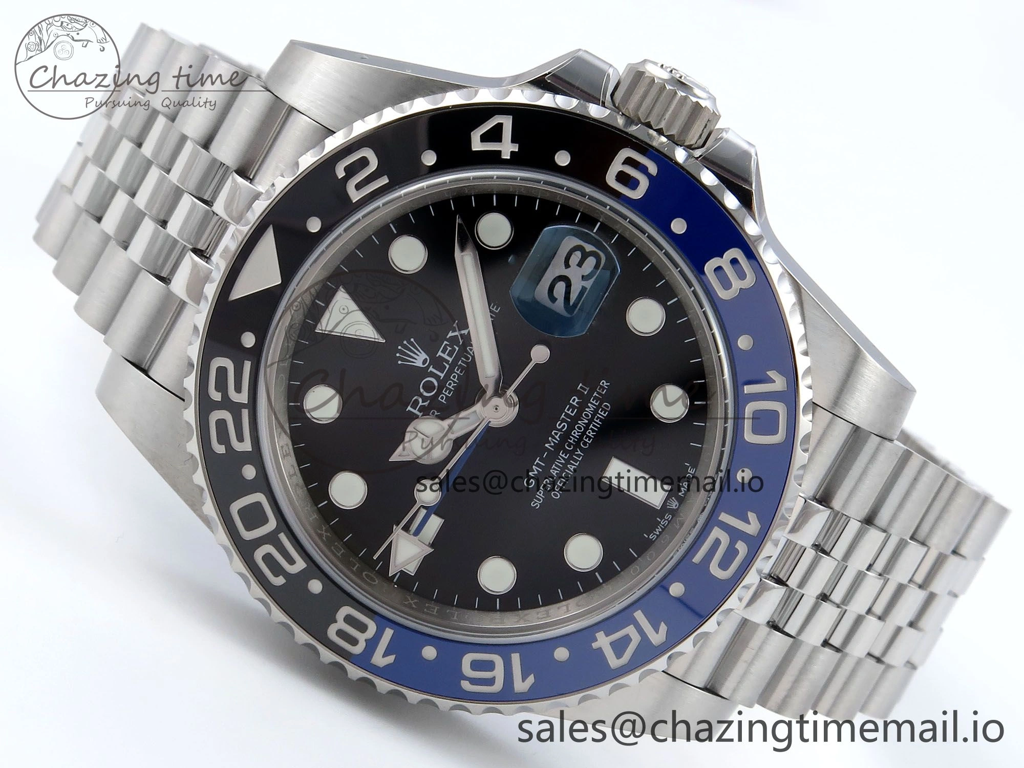 ZipUp GMT-Master II 126710 BLNR Black Blue Ceramic 904L Steel EWE 1:1 Best Edition on Jubilee Strap EWE3285 V 827