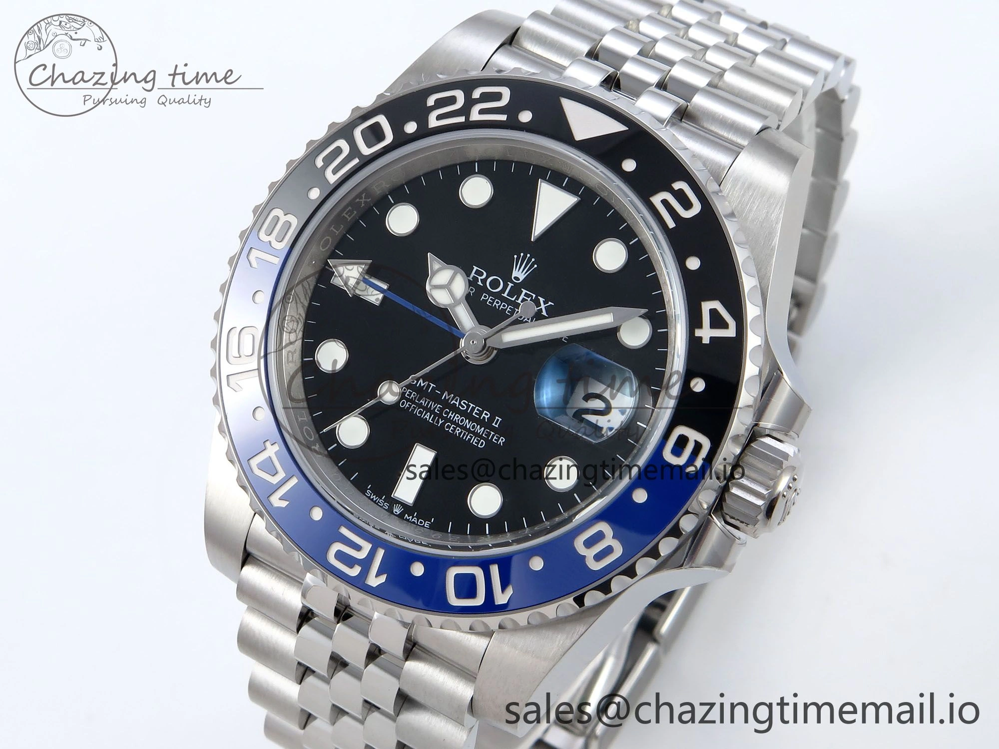 ZipUp GMT-Master II 126710 BLNR Black Blue Ceramic 904L Steel EWE 1:1 Best Edition on Jubilee Strap EWE3285 V 827