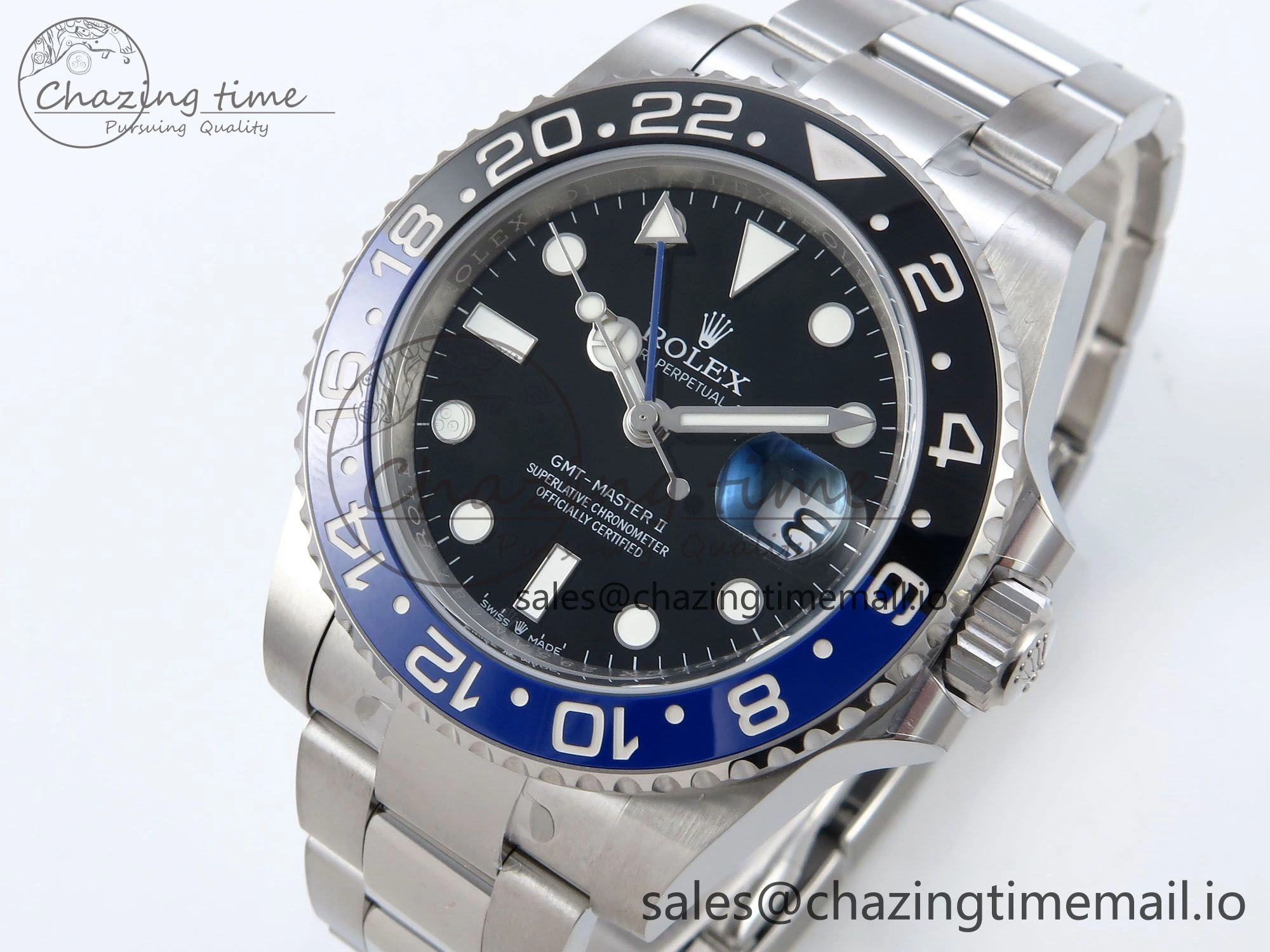 Durable GMT-Master II 126710 BLNR Black Blue Ceramic 904L Steel EWE 1:1 Best Edition on Oyster Strap EWE3285 V 782