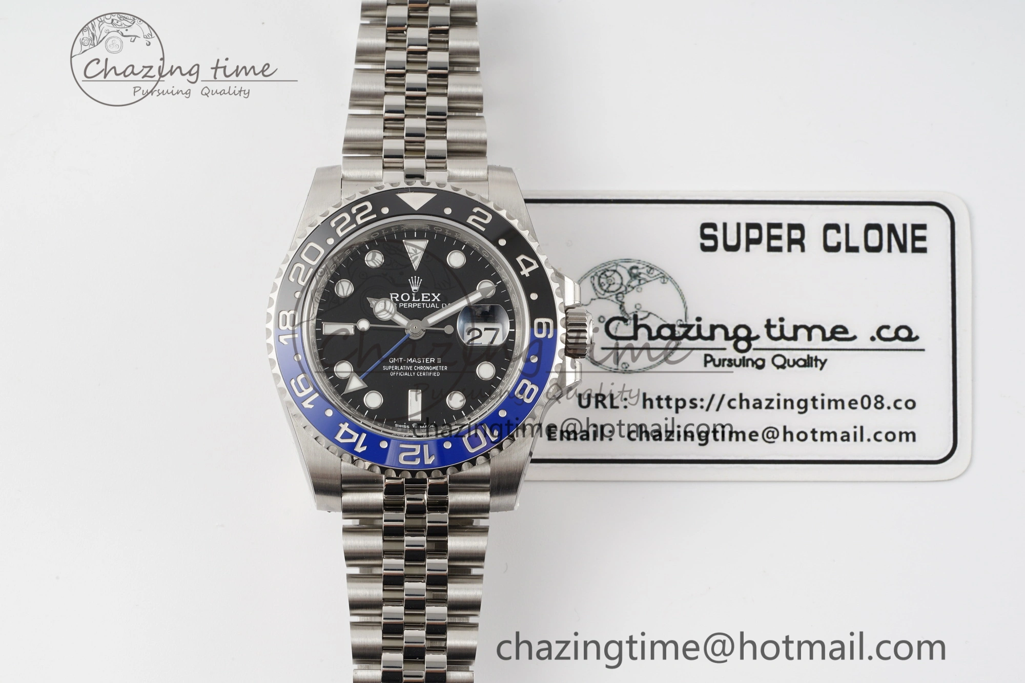 NewStyle GMT-Master II 126710 BLNR Blue Black Ceramic Clean Factory Best Edition on Jubilee Bracelet DD3285 CHS 1988