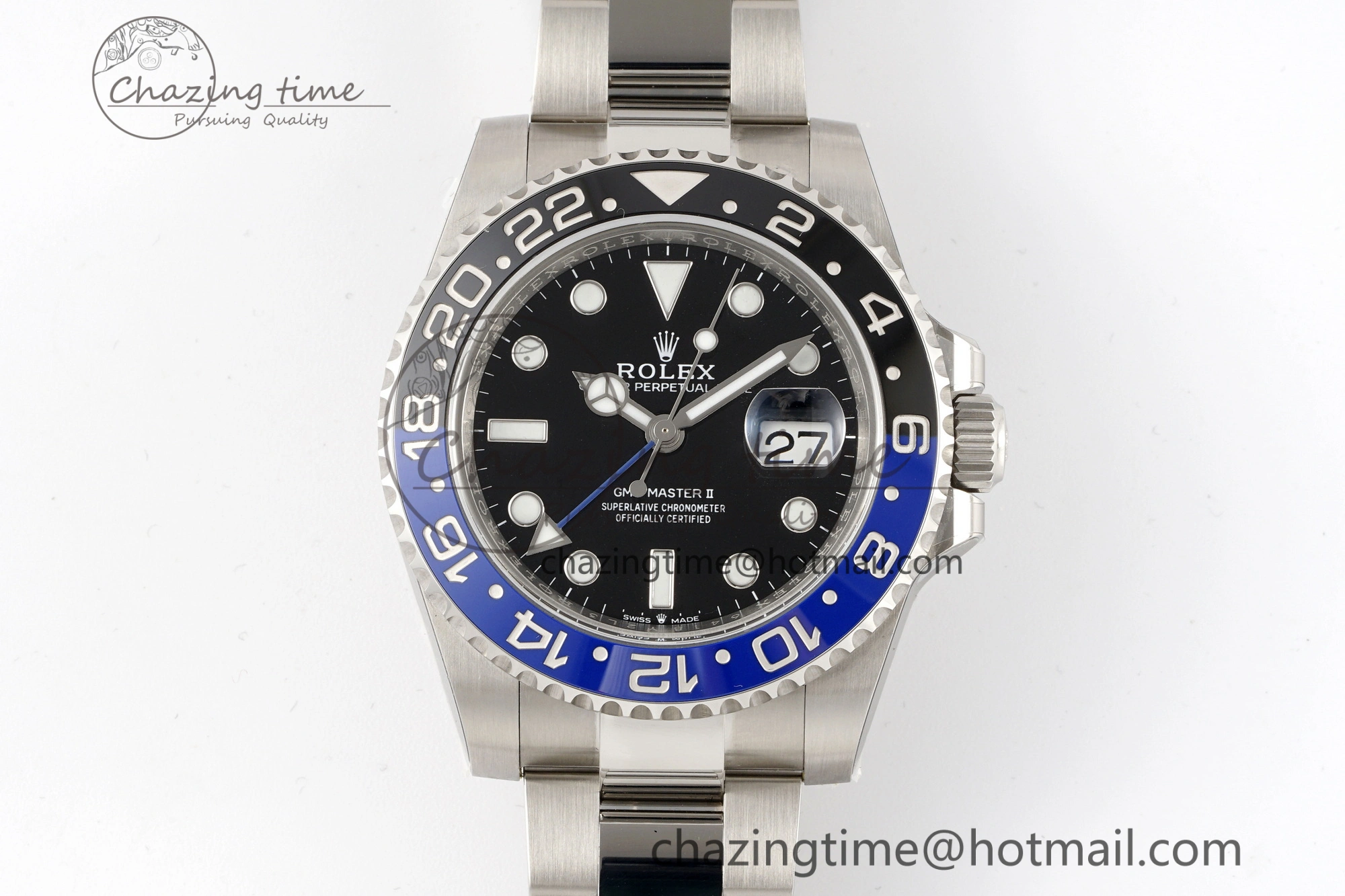 SunProtective GMT-Master II 126710 BLNR Blue Black Ceramic Clean Factory Best Edition on Oyster Bracelet DD3285 CHS 1990