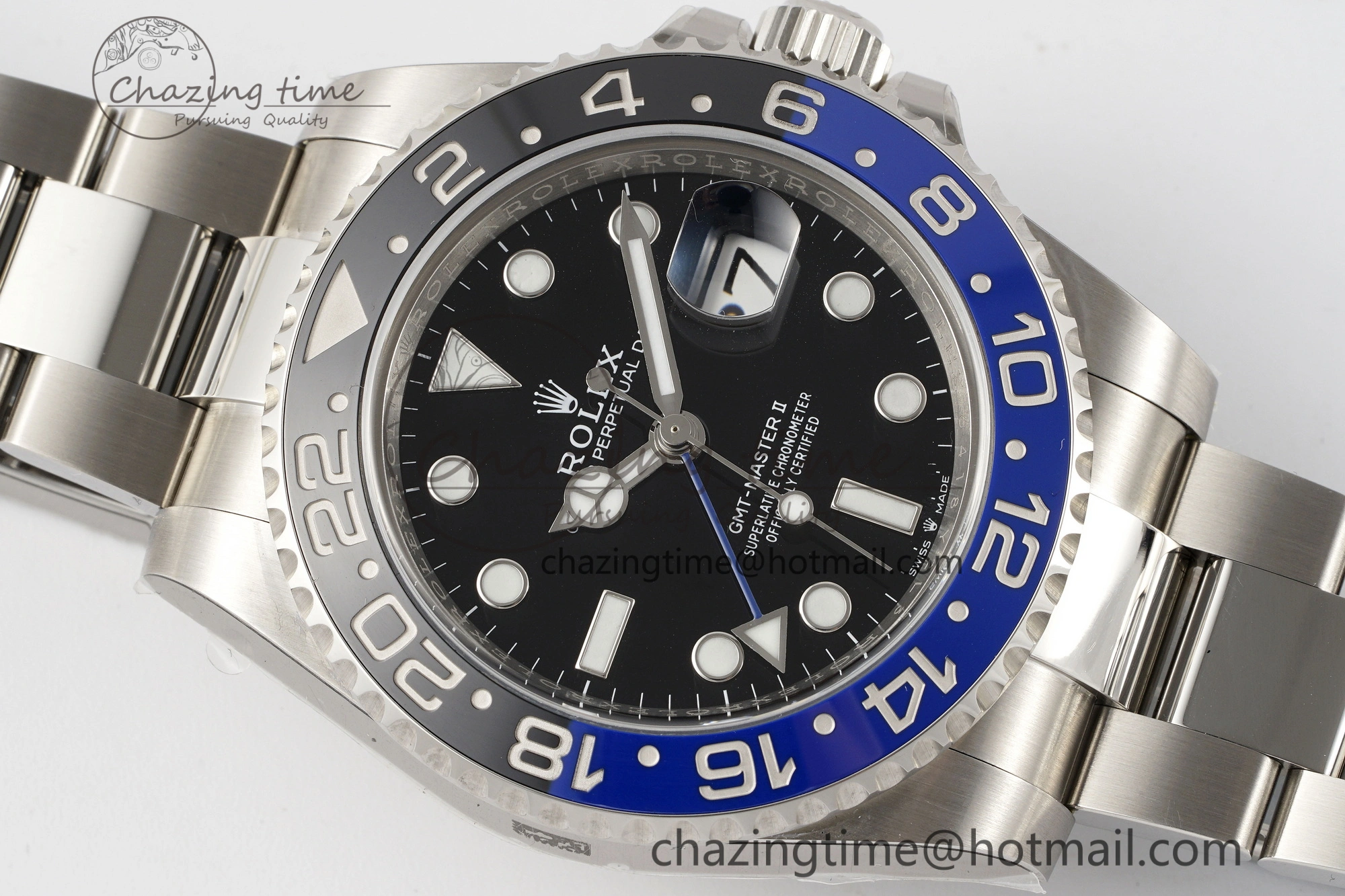 SunProtective GMT-Master II 126710 BLNR Blue Black Ceramic Clean Factory Best Edition on Oyster Bracelet DD3285 CHS 1990