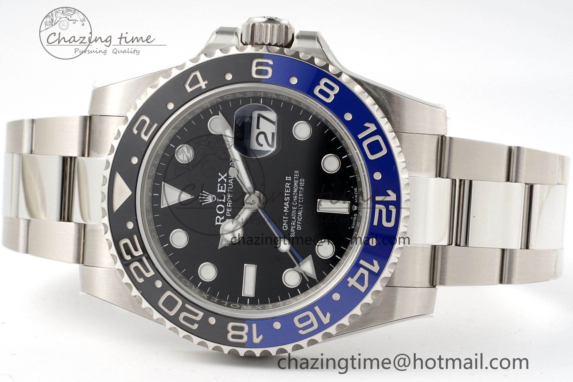 SunProtective GMT-Master II 126710 BLNR Blue Black Ceramic Clean Factory Best Edition on Oyster Bracelet DD3285 CHS 1990
