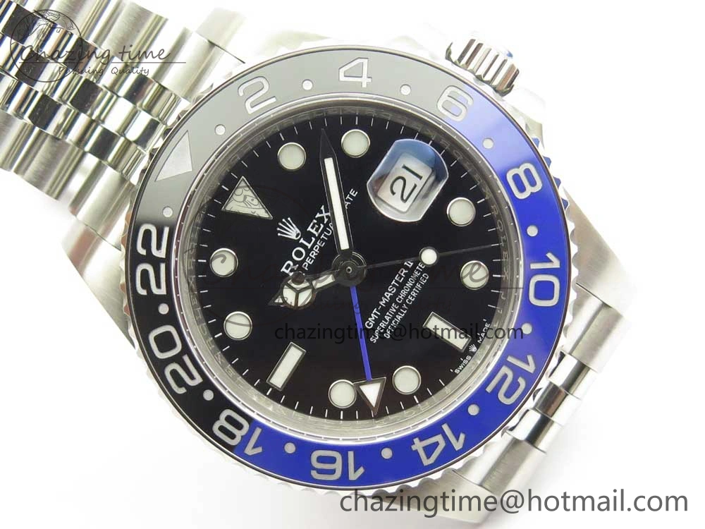 GMT-Master II 126710 BLNR GMF 904L Steel Edition Black Dial on SS Jubilee Bracelet A Affordable 3283