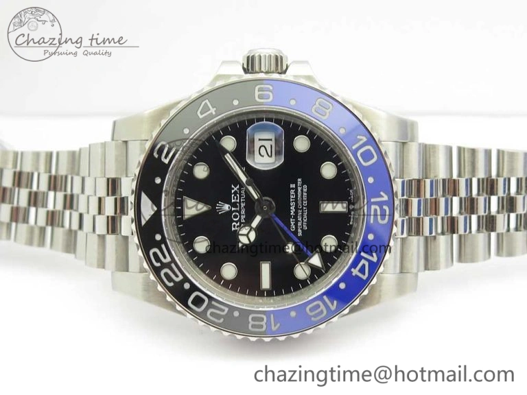 GMT-Master II 126710 BLNR GMF 904L Steel Edition Black Dial on SS Jubilee Bracelet A Affordable 3283