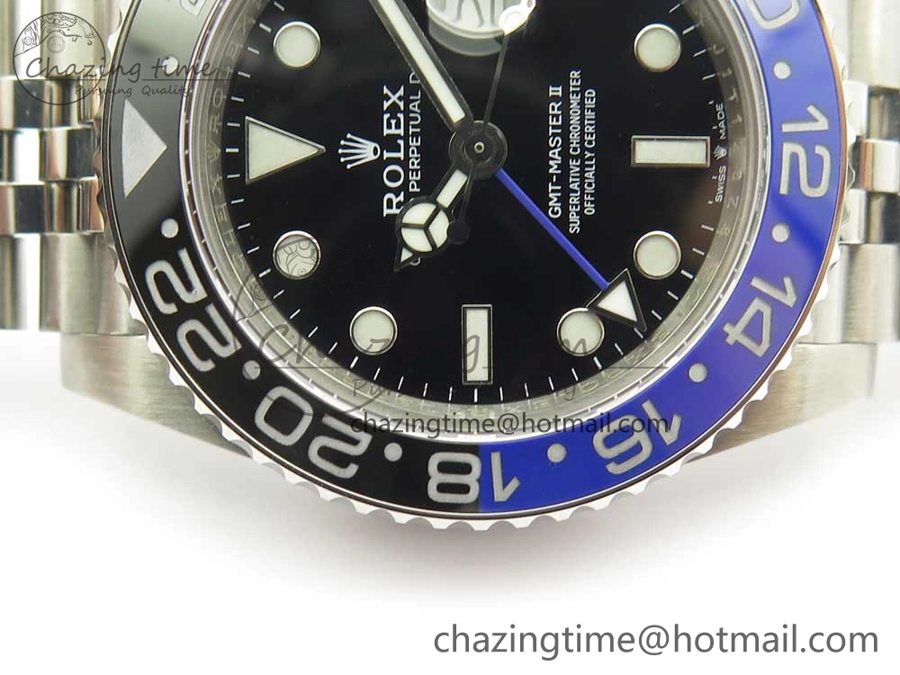 GMT-Master II 126710 BLNR GMF 904L Steel Edition Black Dial on SS Jubilee Bracelet A Affordable 3283