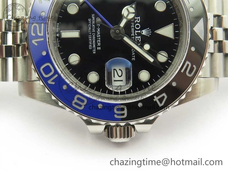 GMT-Master II 126710 BLNR GMF 904L Steel Edition Black Dial on SS Jubilee Bracelet A Affordable 3283