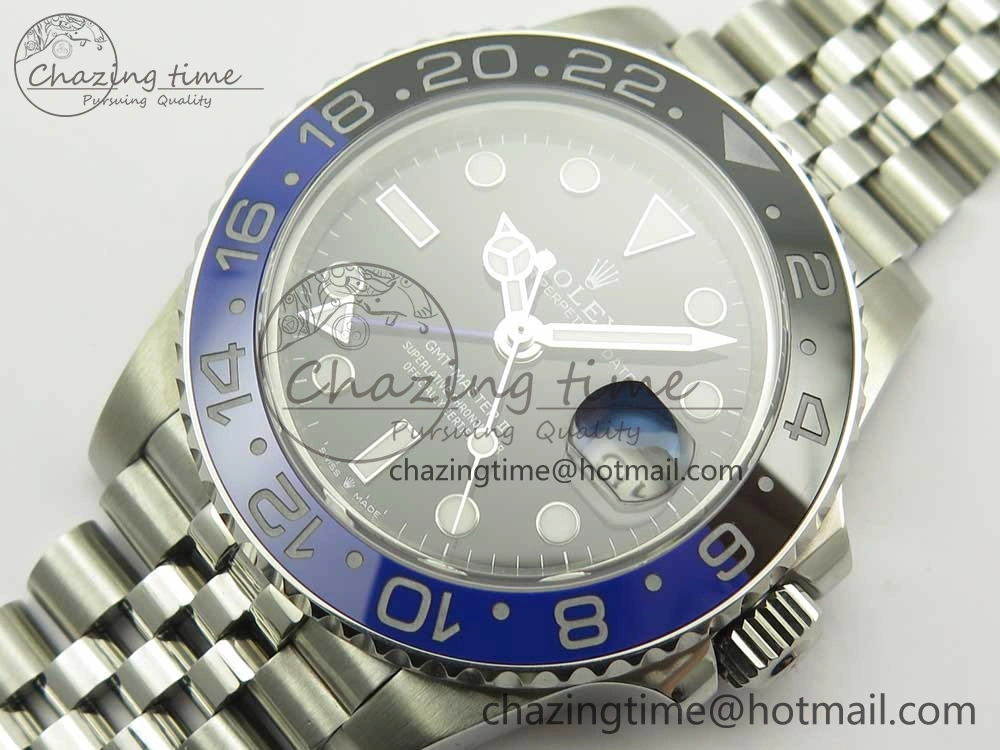 GMT-Master II 126710 BLNR GMF 904L Steel Edition Black Dial on SS Jubilee Bracelet A Affordable 3283