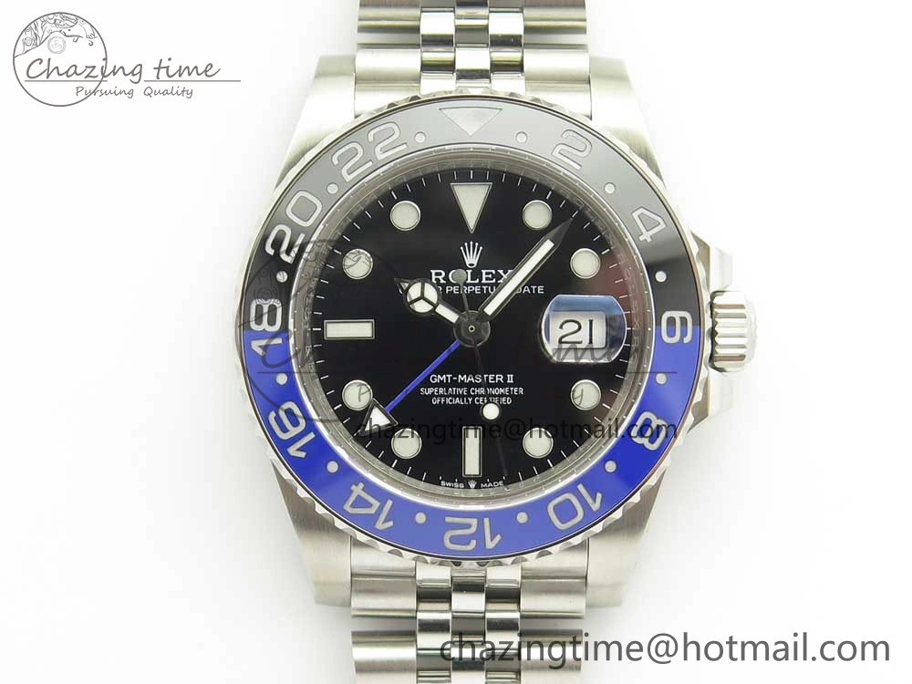 GMT-Master II 126710 BLNR GMF 904L Steel Edition Black Dial on SS Jubilee Bracelet A Affordable 3283