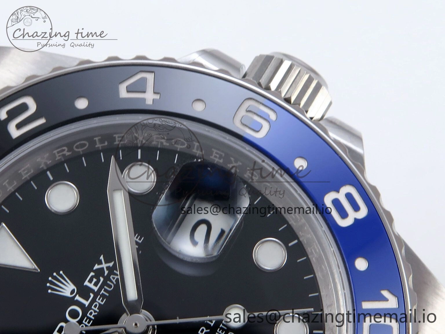 Refined GMT Master II 126710 BLNR QF+ 1:1 Best Edition 904L Steel Black Dial Black Blue Bezel on SS Bracelet SH 860