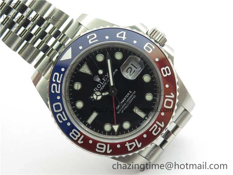 ZeroBulk GMT-Master II 126710 BLRO 904L BP Maker 1:1 Best Edition Black Dial On 904L Jubilee Bracelet A3285 (Correct Hand Stack) 2517