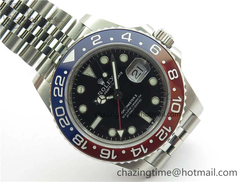 ZeroBulk GMT-Master II 126710 BLRO 904L BP Maker 1:1 Best Edition Black Dial On 904L Jubilee Bracelet A3285 (Correct Hand Stack) 2517