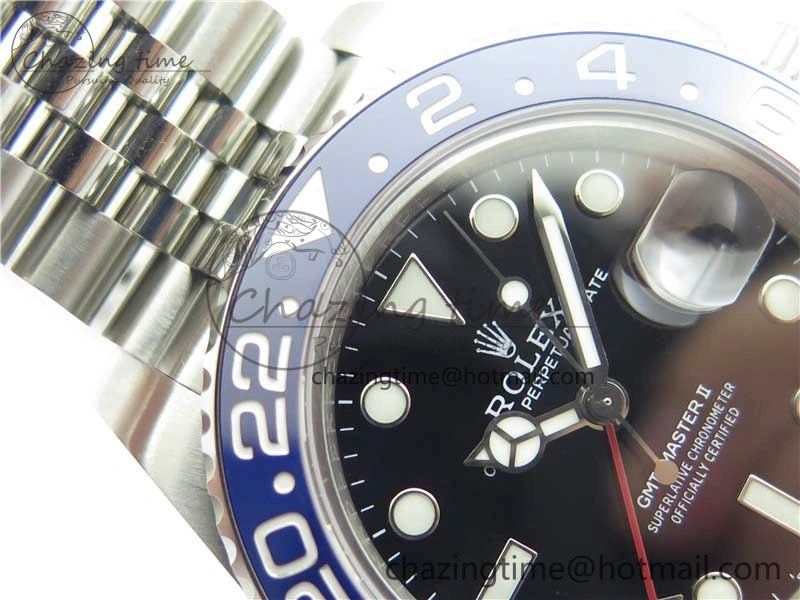 ZeroBulk GMT-Master II 126710 BLRO 904L BP Maker 1:1 Best Edition Black Dial On 904L Jubilee Bracelet A3285 (Correct Hand Stack) 2517