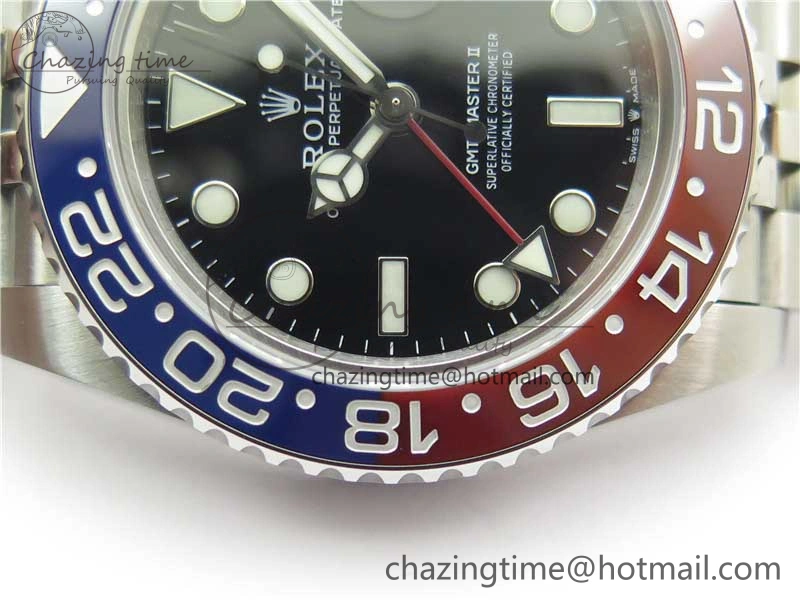 ZeroBulk GMT-Master II 126710 BLRO 904L BP Maker 1:1 Best Edition Black Dial On 904L Jubilee Bracelet A3285 (Correct Hand Stack) 2517