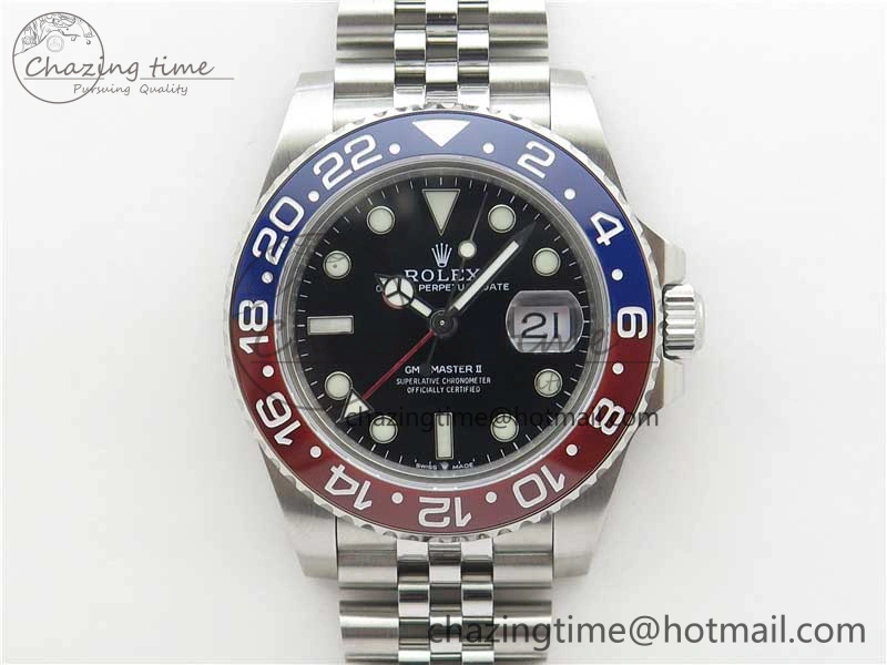 ZeroBulk GMT-Master II 126710 BLRO 904L BP Maker 1:1 Best Edition Black Dial On 904L Jubilee Bracelet A3285 (Correct Hand Stack) 2517