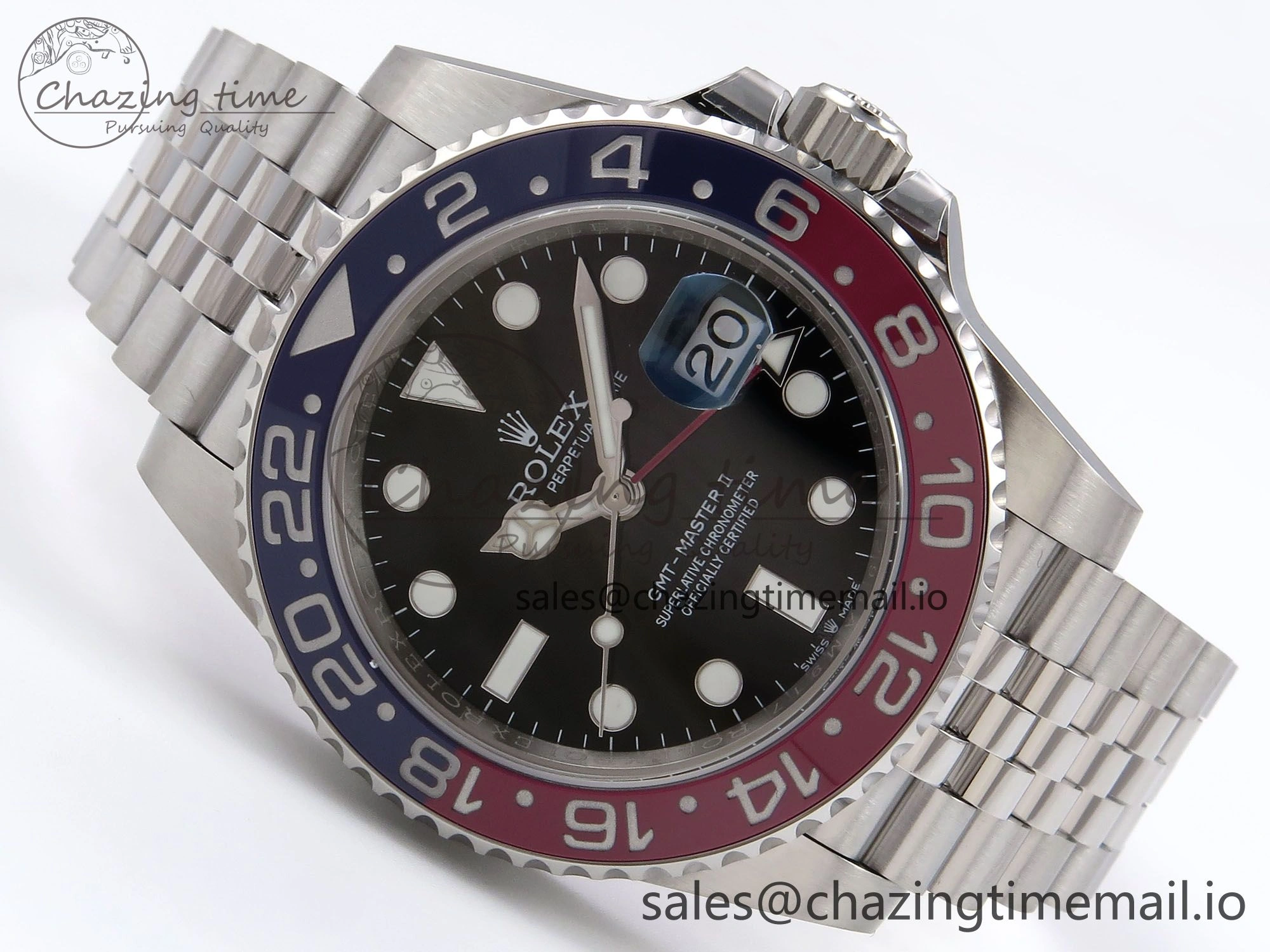 GMT-Master II 126710 BLRO 904L EWEF 1:1 Best Edition on SS Jubilee Bracelet SH3285 CHS Packable 1065