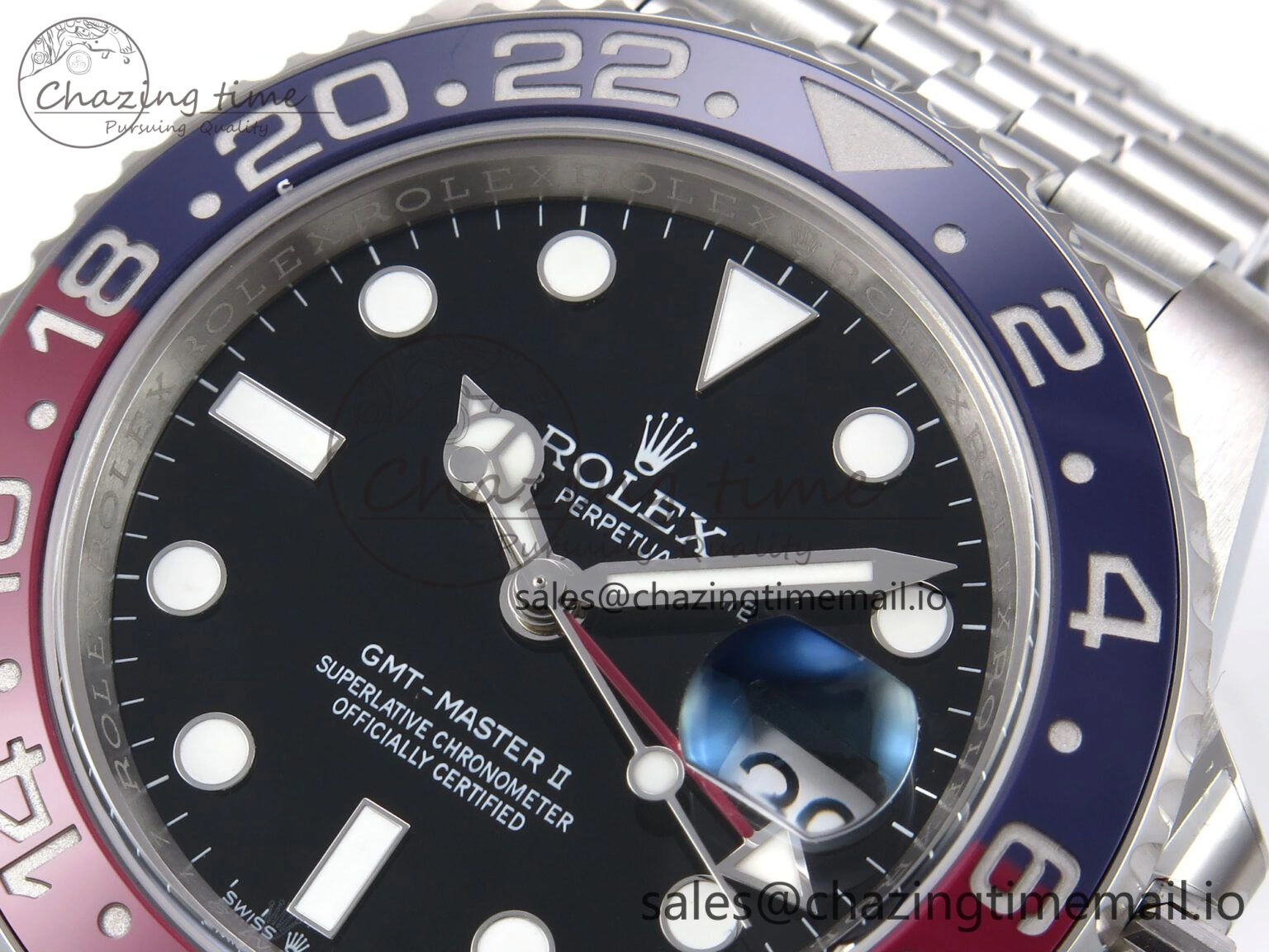 GMT-Master II 126710 BLRO 904L EWEF 1:1 Best Edition on SS Jubilee Bracelet SH3285 CHS Packable 1065