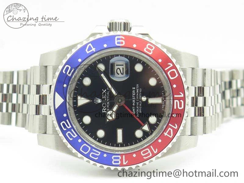 Versatile GMT-Master II 126710 BLRO 904L GMF Best Edition Black Dial On 904L Jubilee Bracelet A 3480